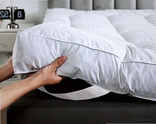 5 Inch Duck Feather Bed Mattress Topper 100% Cotton Full White Plaid(5in)