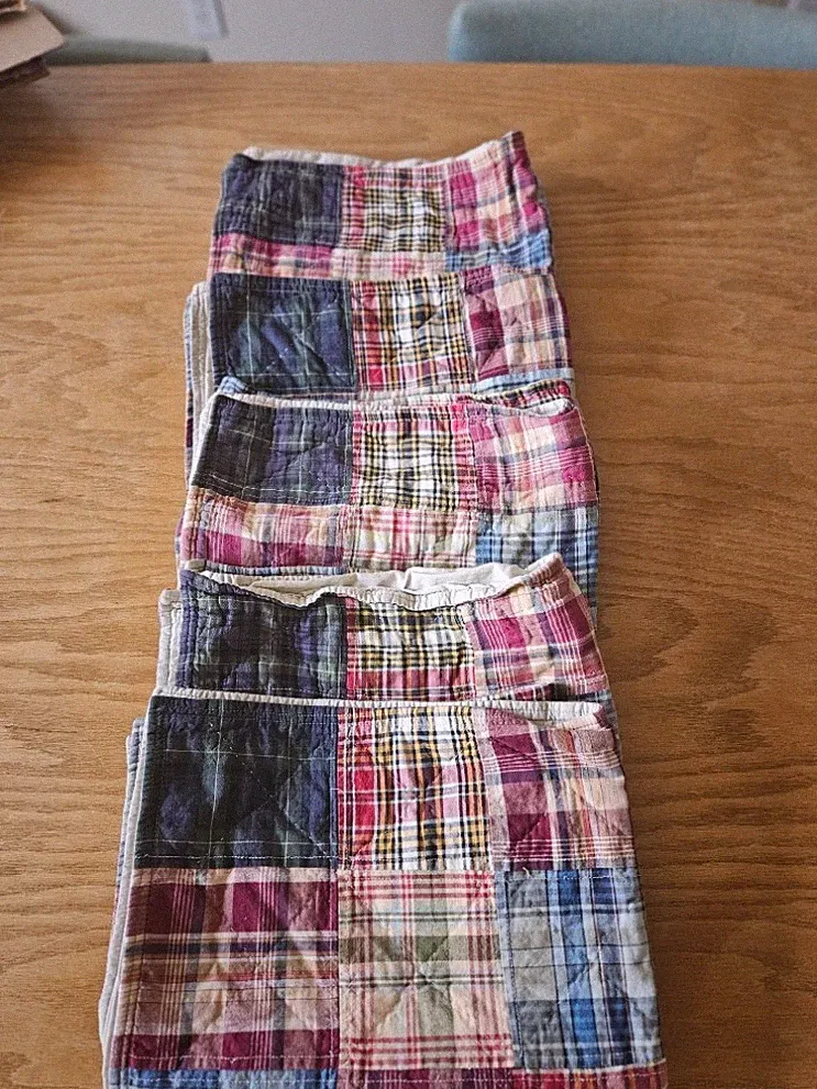 Nautica Quilted Pillow Shams set of 4 Cambridge Plaid