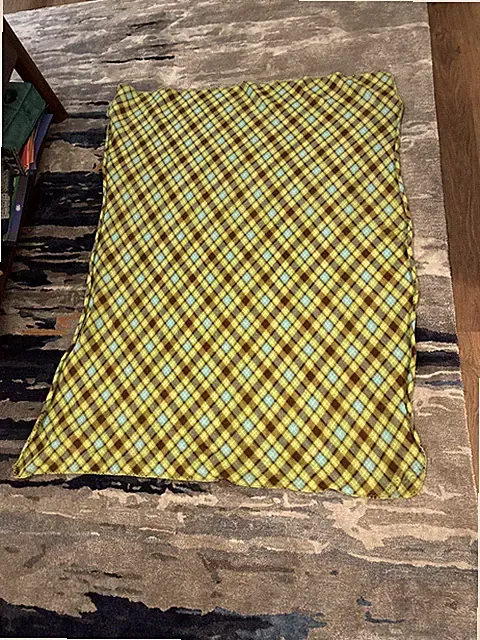 Plaid Throw Blanket, approx 59 in X 46 in, Used, In Good Condition